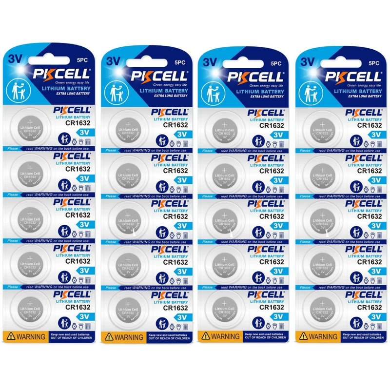 باتری سکه ای پی‌کی سل مدل  CR1632 بسته 20 عددی