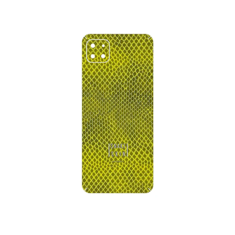 برچسب پوششی ماهوت مدل Yellow Snake Skin مناسب برای گوشی موبایل سامسونگ Galaxy A22 5G
