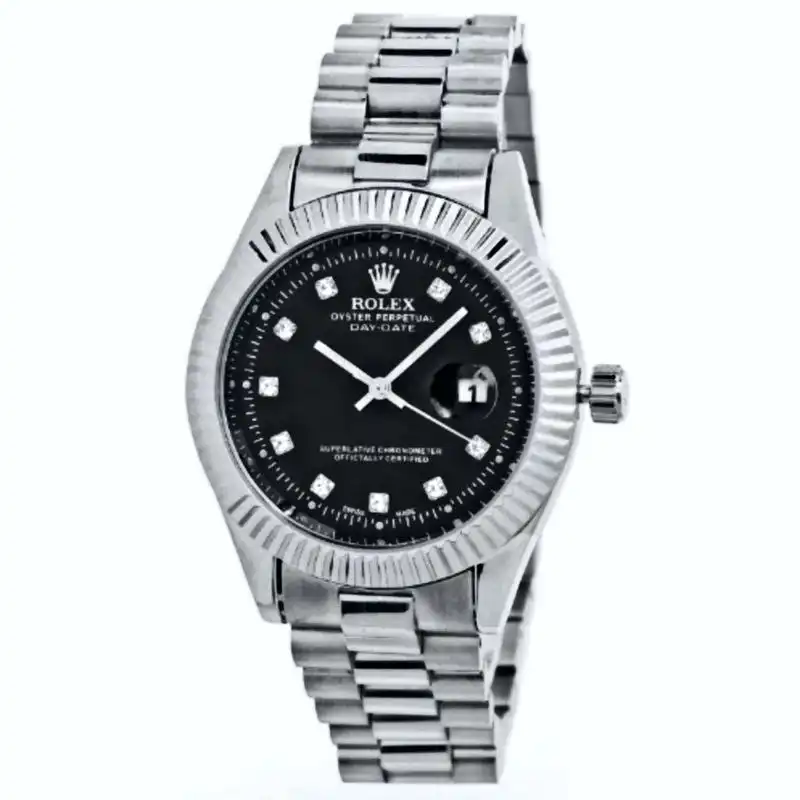 ست ساعت مچی عقربه ای زنانه و مردانه  مدل دیت جاست نگینی کد 01