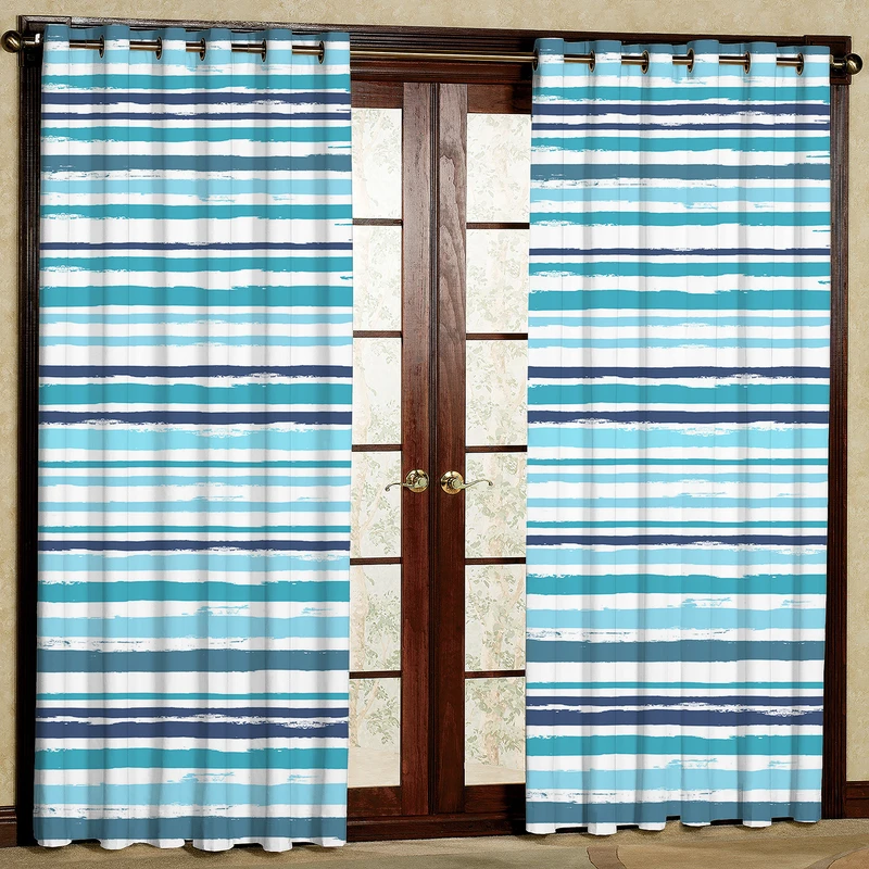 پرده مدل خط خطی مخمل پانچی کد 4602 سایز 200x140 سانتی متر