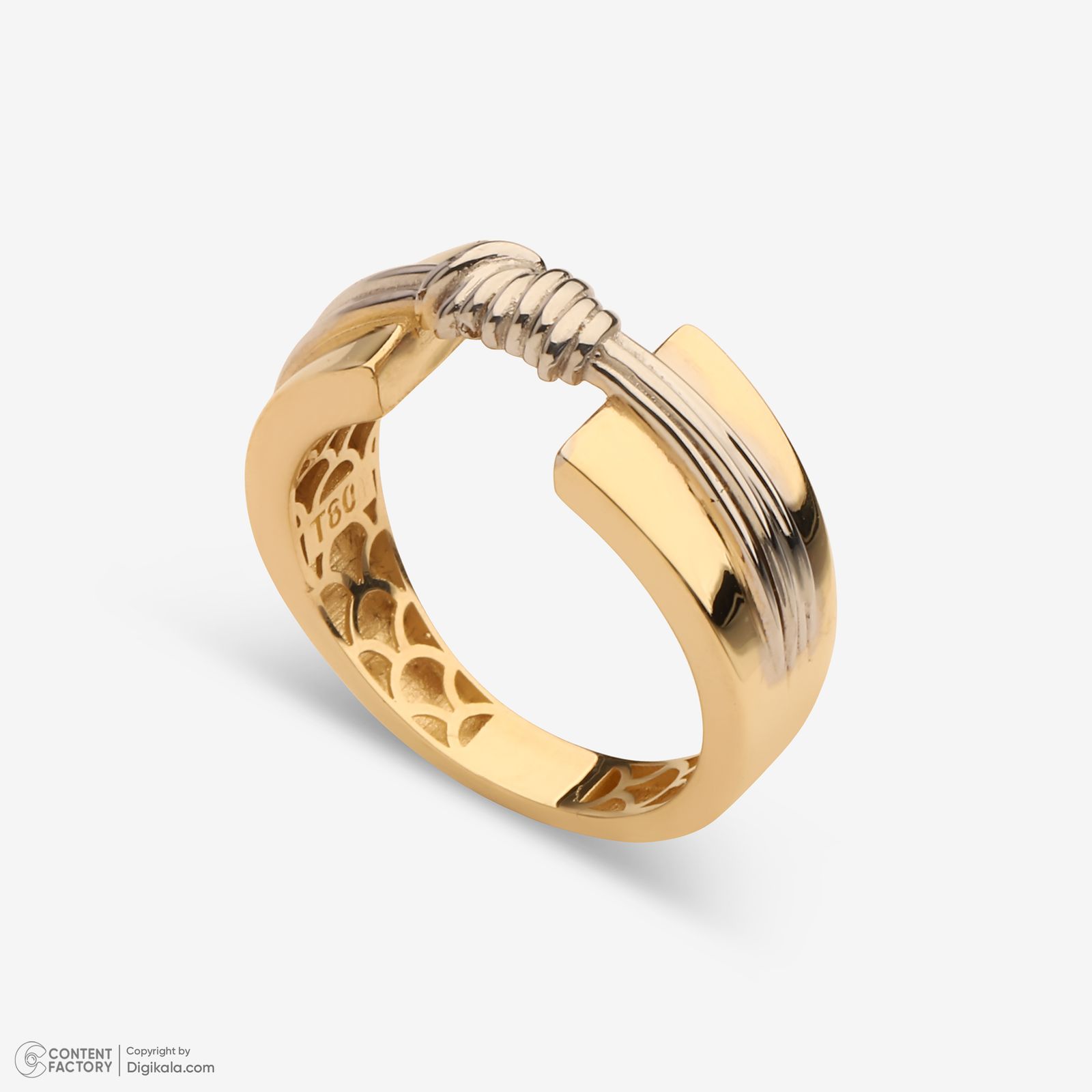 انگشتر طلا 18 عیار زنانه گلدم مدل R347011 سایز 56 -  - 6