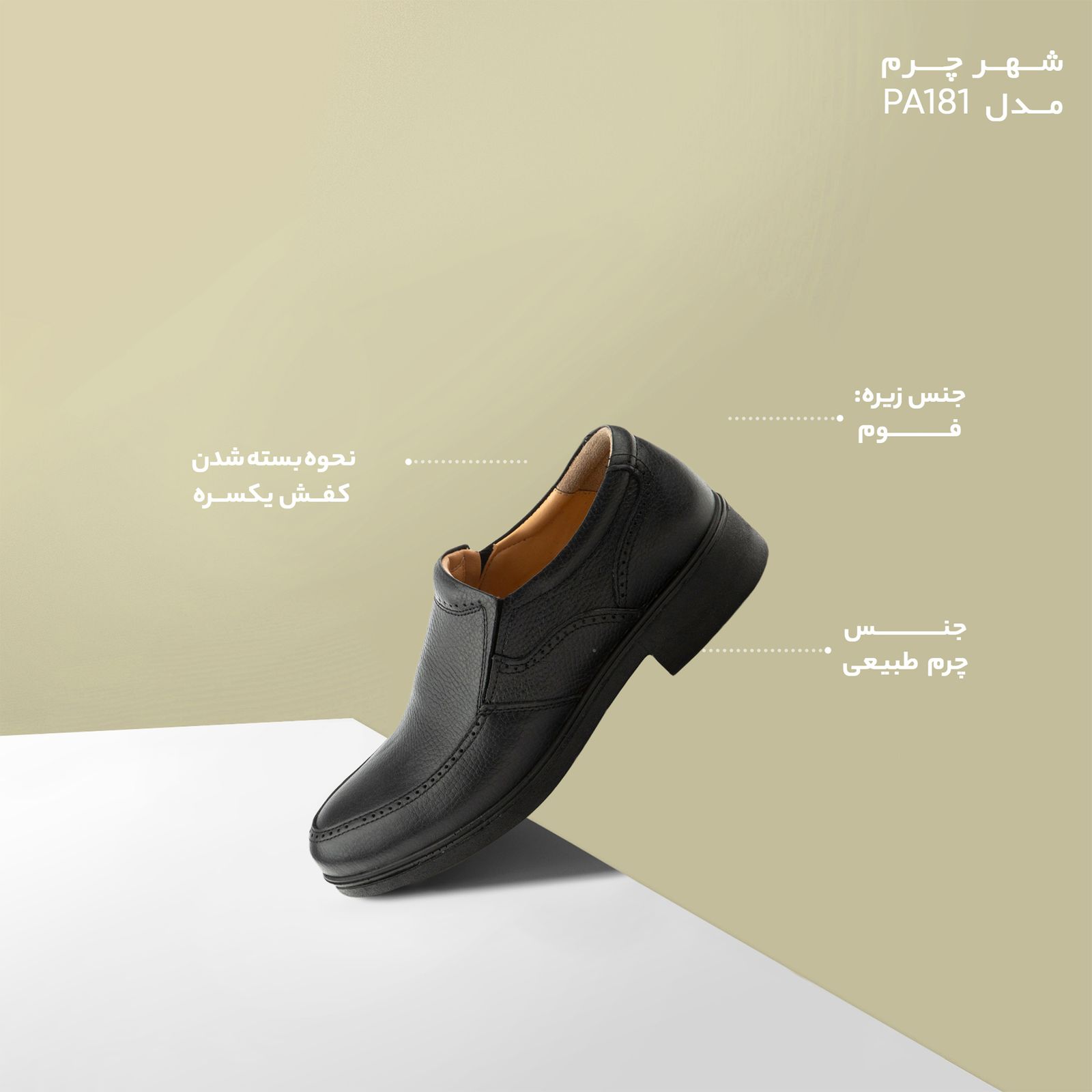 کفش مردانه شهر چرم مدل PA181 -  - 8