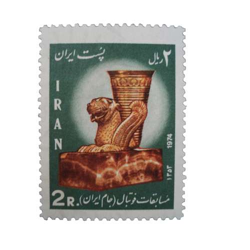 تمبر یادگاری مدل مسابقات فوتبال کد IR1477  