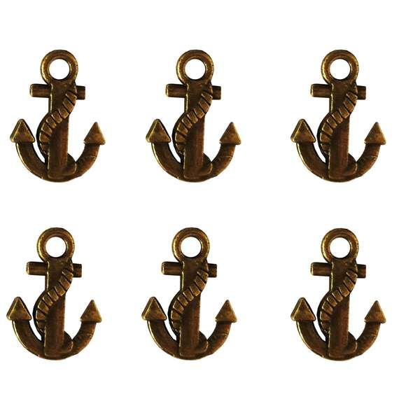 آویز دستبند طرح لنگر کد AD 221 بسته 6 عددی