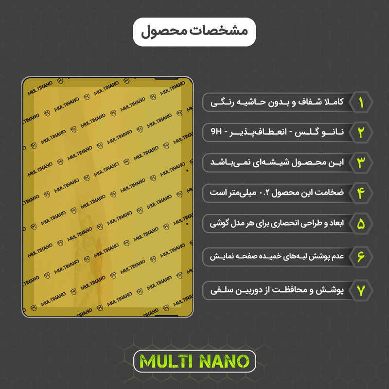 محافظ صفحه نمایش شفاف مولتی نانو مدل X-S1N مناسب برای تبلت مایکروسافت Surface Go 2 10.5 inch