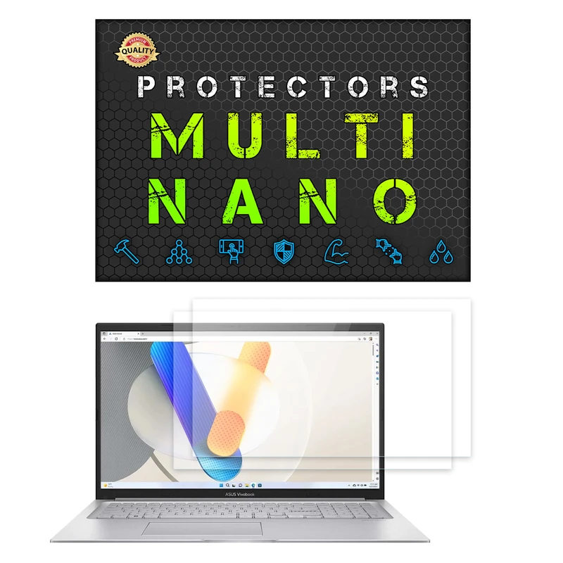 محافظ صفحه نمایش شفاف مولتی نانو مدل X-S2N مناسب برای لپ تاپ ایسوس VivoBook 17 X1704VA 17.3 Inch 2025 بسته دو عددی