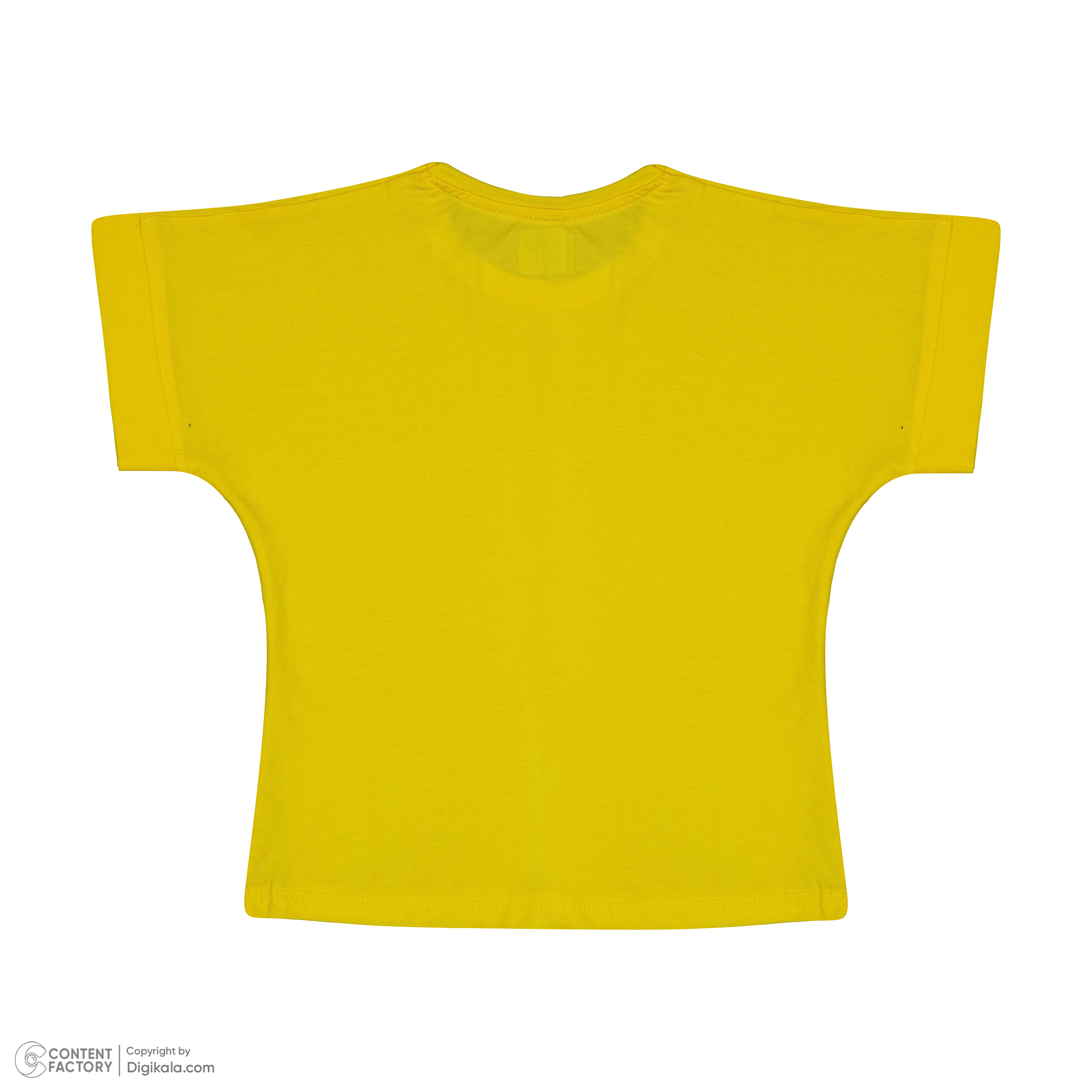 تی شرت آستین کوتاه دخترانه مادر مدل دونات-16 رنگ زرد -  - 3