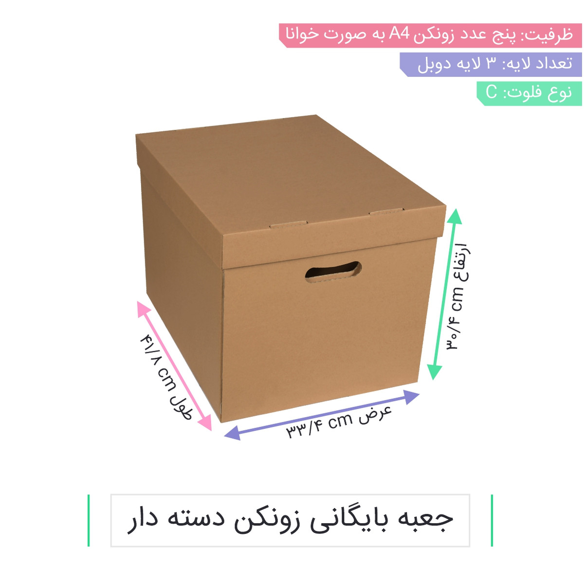 جعبه بسته بندی مدل CS-D22-D22-01 بسته 10 عددی
