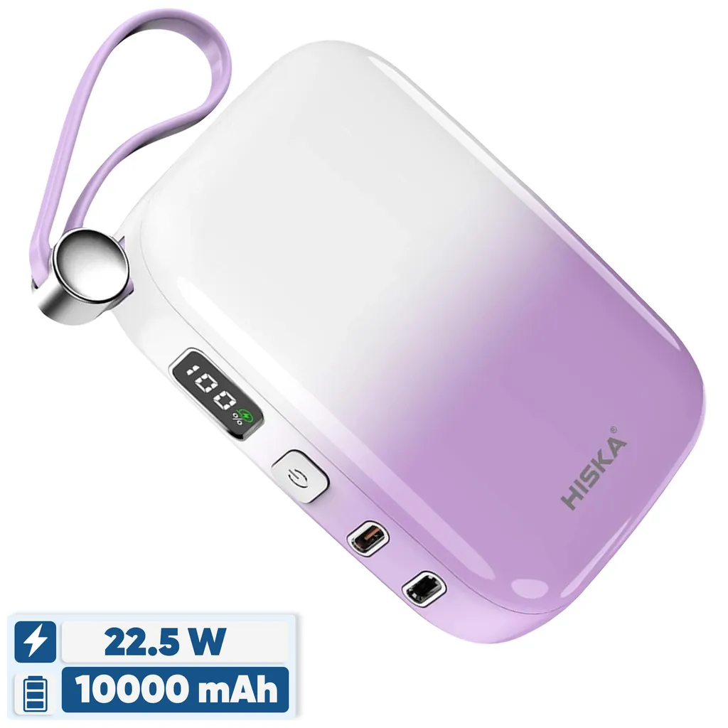 پاوربانک 22.5 وات هیسکا مدل HP-125PD ظرفیت 10000 میلی آمپر ساعت