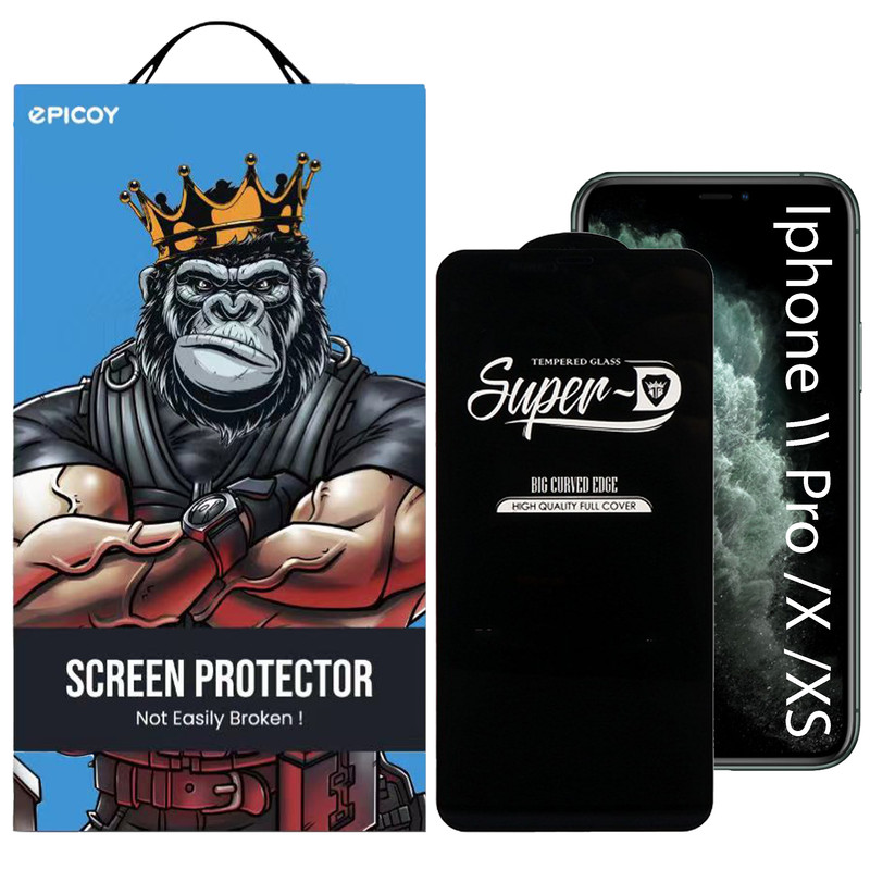 محافظ صفحه نمایش اپیکوی مدل Super 5D مناسب برای گوشی موبایل اپل iPhone 11 Pro / X / Xs
