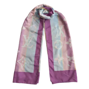 شال زنانه لویی ویتون مدل نخی حاشیه ساده تابستانی کد 17