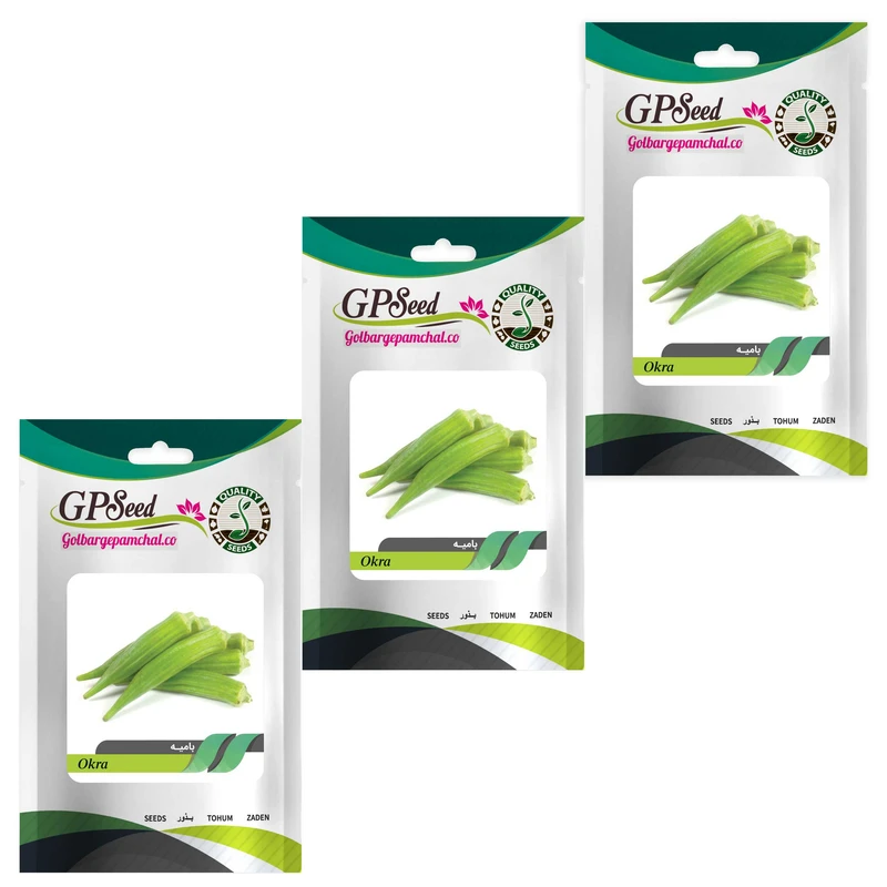 بذر بامیه گلبرگ پامچال کد GPF-105 مجموعه 3 عددی