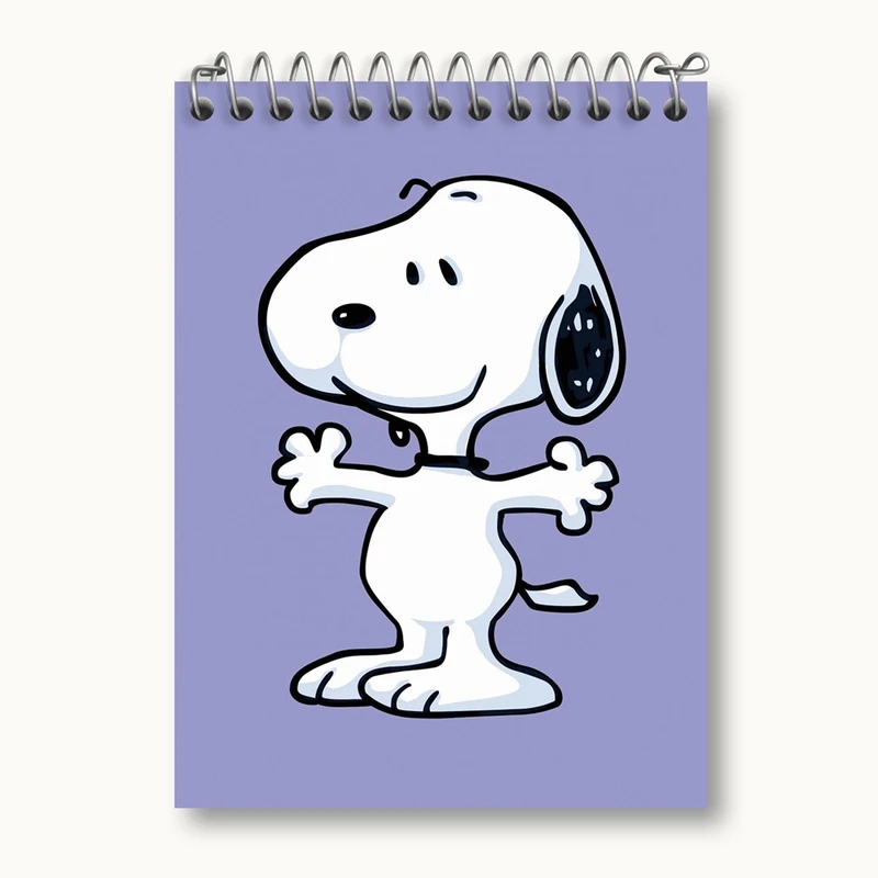 دفتر یادداشت 50 برگ خندالو مدل انیمیشن اسنوپی Snoopy کد 13878