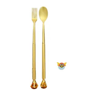 روان نویس مدل قاشق و چنگال مجموعه 2 عددی به همراه پاک کن