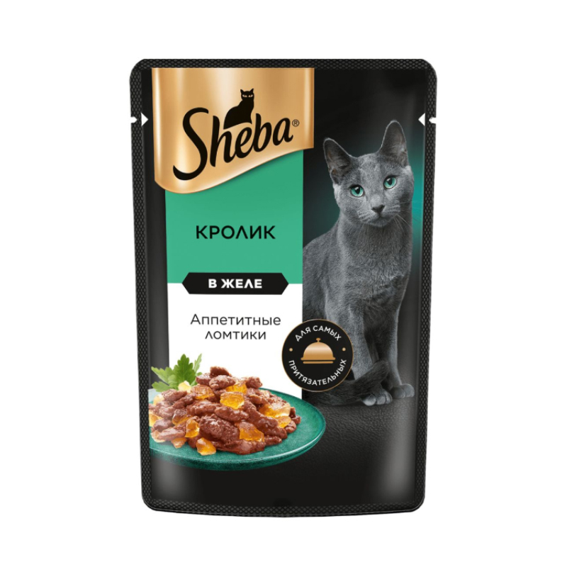 پوچ گربه بالغ شبا مدل Appetizing Slices طعم خرگوش در ژله وزن 75 گرم