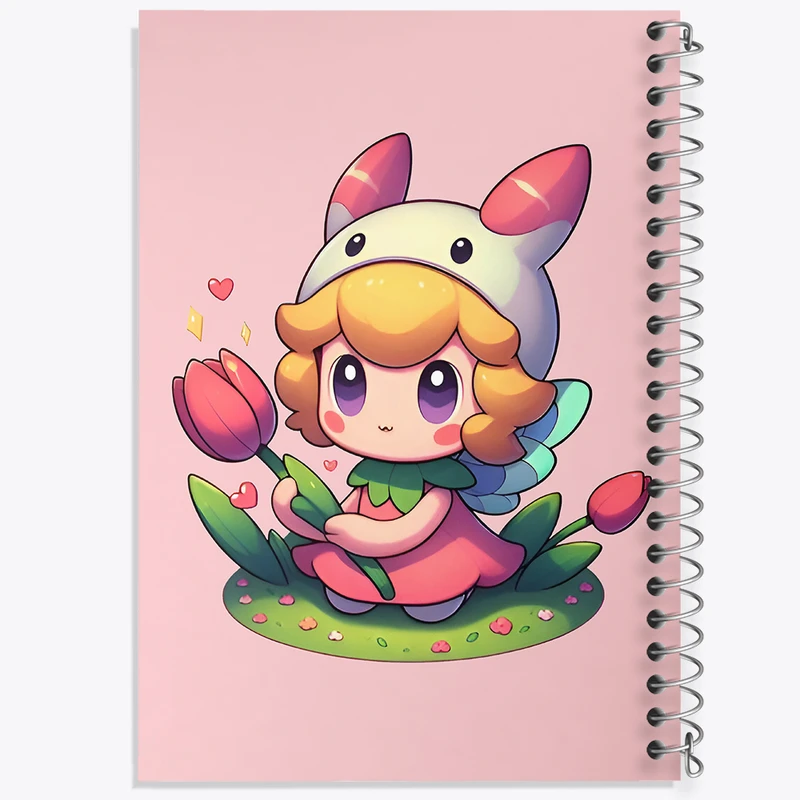 دفتر نقاشی 50 برگ خندالو طرح دخترانه کیوت کد F8416