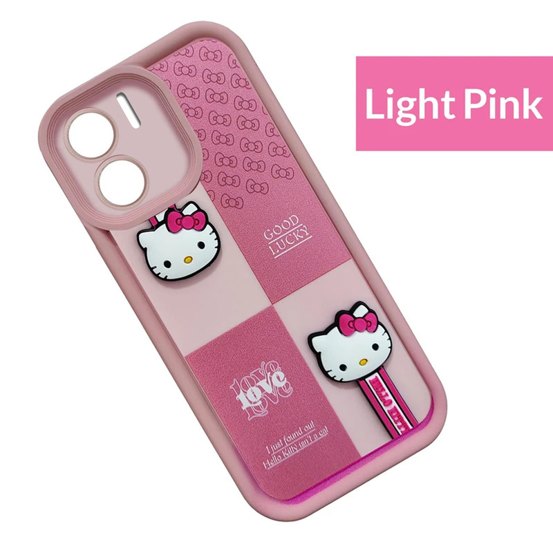 کاور موفی مدل Silicone Puffer Hello Kitty Strap مناسب برای گوشی موبایل شیائومی Redmi Note 11E به همراه بند