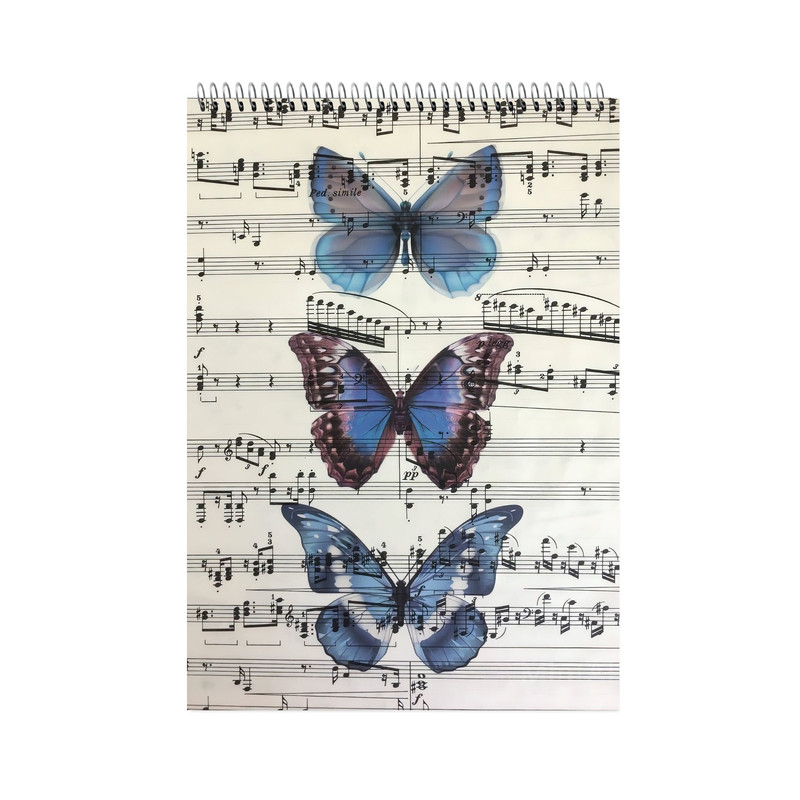 دفتر شطرنجی 100 برگ طرح پروانه