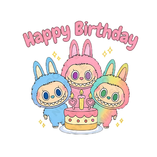 استیکر پارچه و لباس پاد آفرین طرح لبوبو کد 126