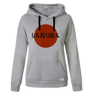 هودی مردانه مدل یاکوزا کد HM03 رنگ طوسی روشن