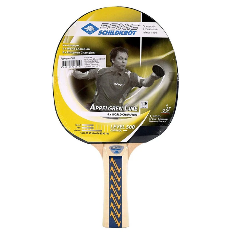 راکت پینگ پنگ دونیک مدل Apple Green Line 500 دسته Fl