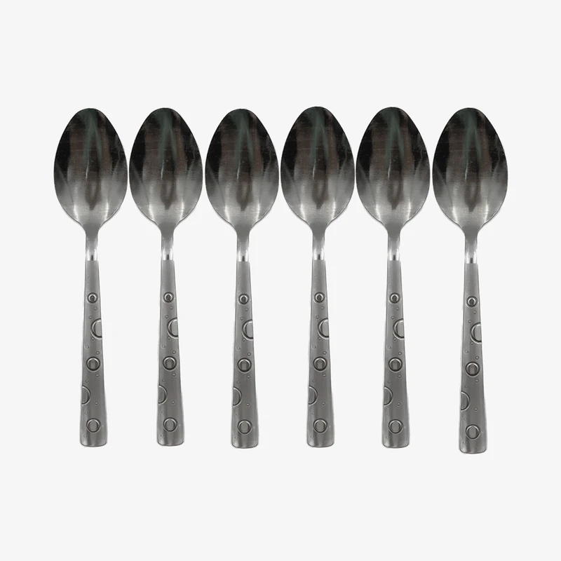 قاشق غذاخوری مدل دایره  بسته 6 عددی