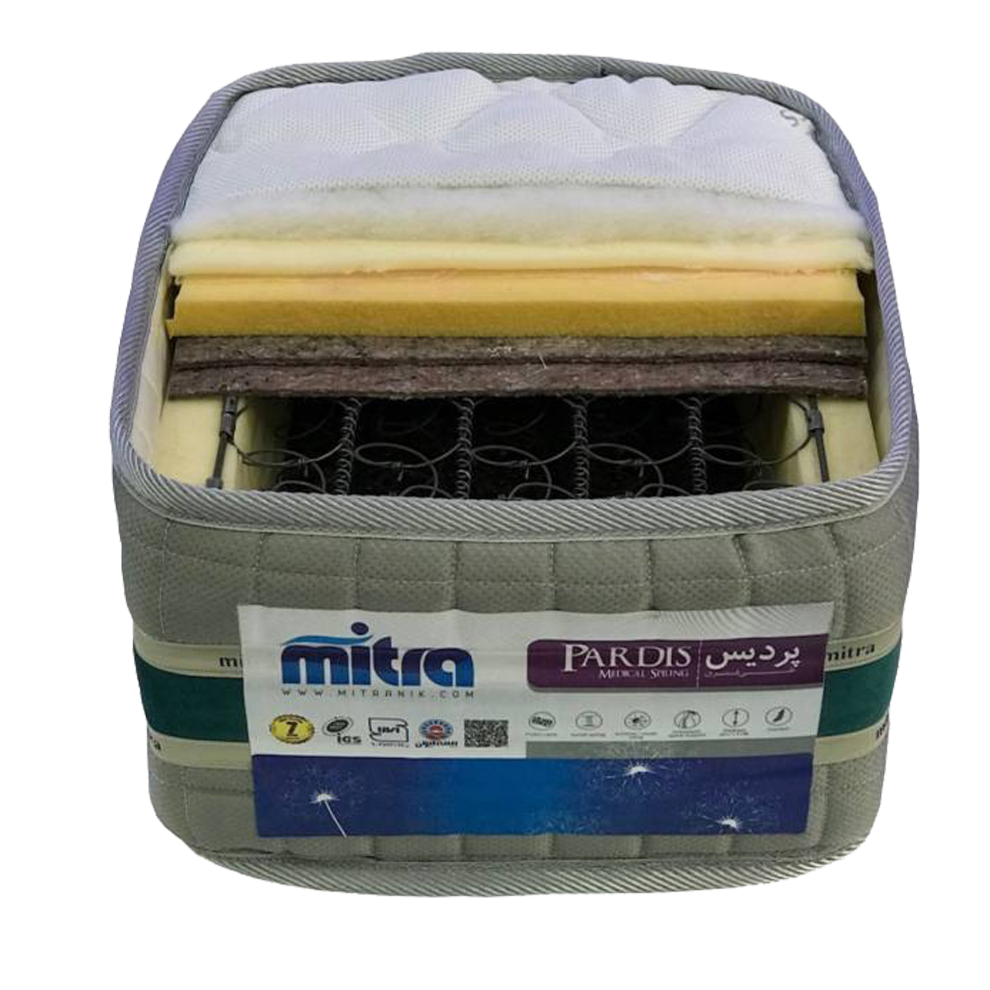 تشک میترا مدل پردیس یک نفره سایز 120×200 سانتی متر