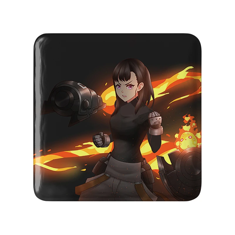 مگنت خندالو طرح ماکی انیمه نیروی آتش مدل مربعی کد 32231