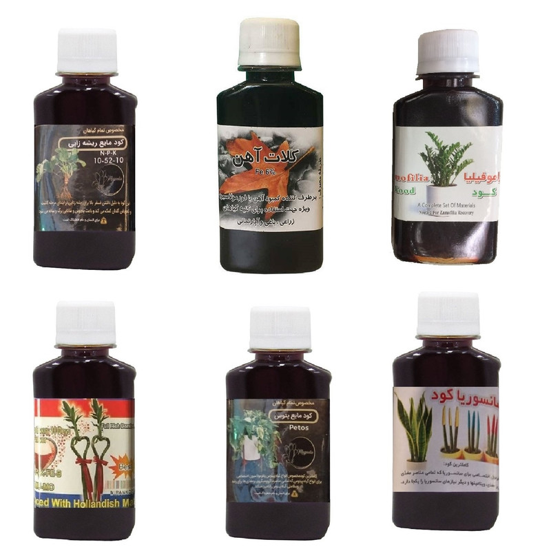 کود مایع فسفر ریشه زایی 10-52-10 و کلات آهن و کود زاموفیلیا و کود بامبو و کود پتوس و کود سانسوریا مدل life drop حجم 120 میلی لیتر کود مایع فسفر ریشه زایی 10-52-10 و کلات آهن و کود زاموفیلیا و کود بامبو و کود پتوس و کود سانسوریا مدل life drop حجم 120 میلی لیتر