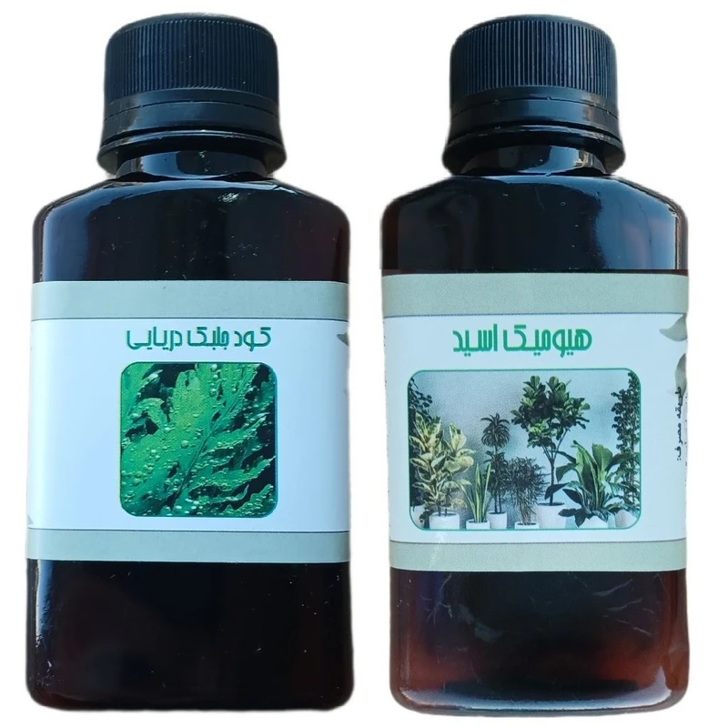 کود مایع جلبک دریایی و هیومیک اسید مدل raw material حجم 120 میلی لیتر بسته 2 عددی