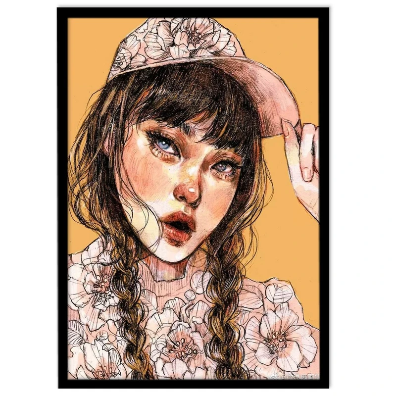 تابلو نوری بکلیت طرح بافت مو دخترانه مدل B-15377