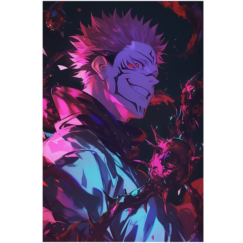 پوستر مدل انیمه جوجوتسو کایسن Jujutsu Kaisen طرح سوکونا Sukuna کد 990