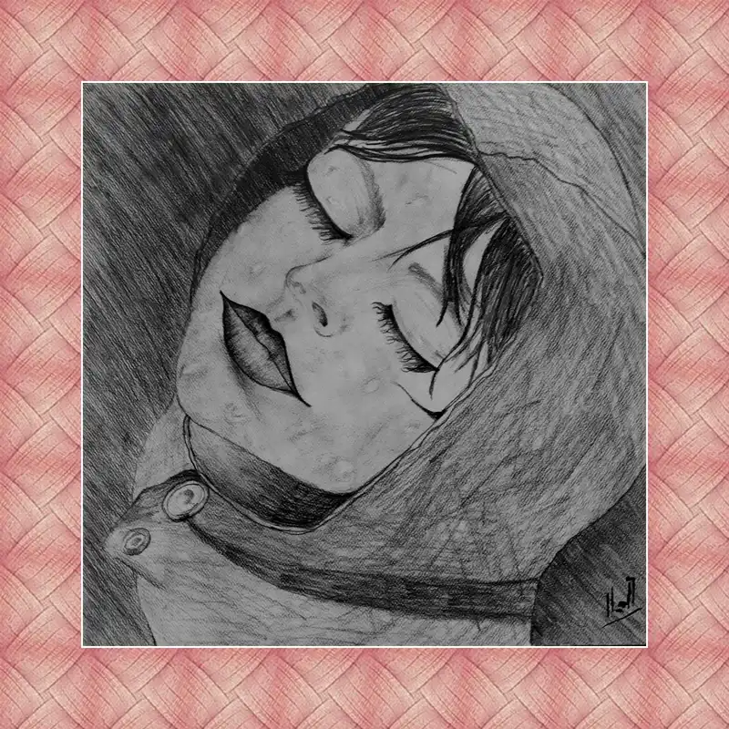 نقاشی سیاه قلم مدل احساس