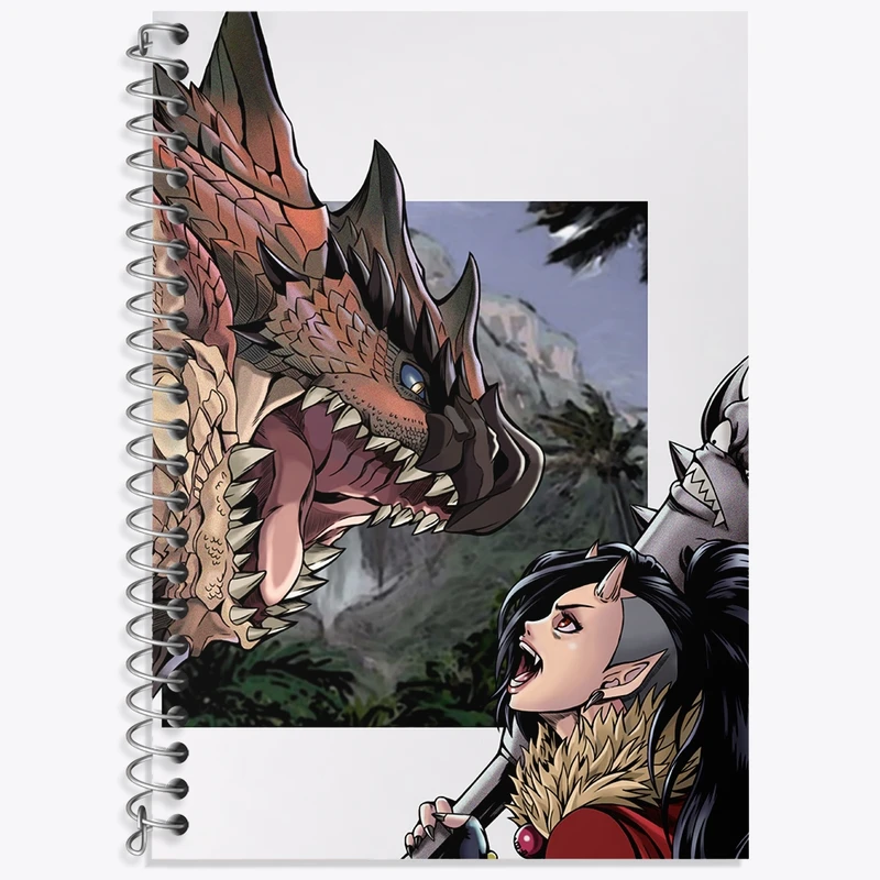 دفتر لغت 50 برگ خندالو طرح بازی شکارچی هیولا (Monster Hunter) کد 33261