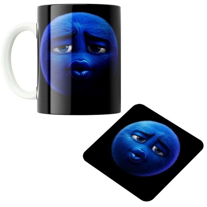 ماگ پاد آفرین مدل ایموجی کد 99 به همراه زیر لیوانی