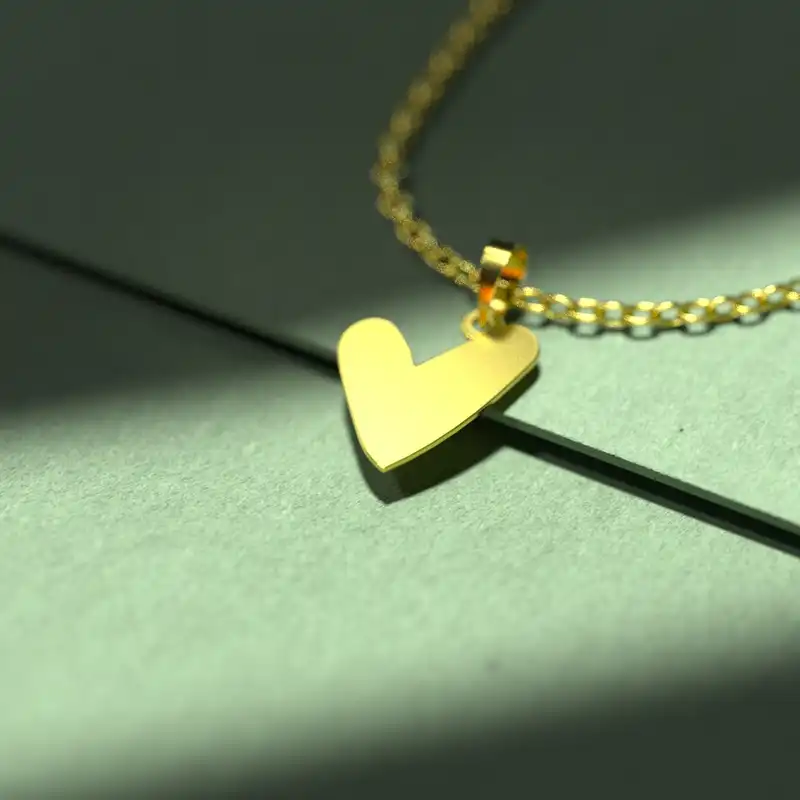 گردنبند طلا 18 عیار زنانه مدوپد مدل قلب کد E1049