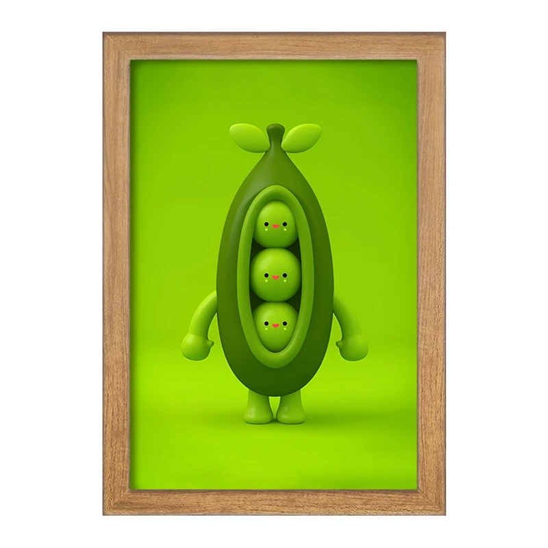 تابلو خندالو مدل نخودفرنگی بامزه کد F3357