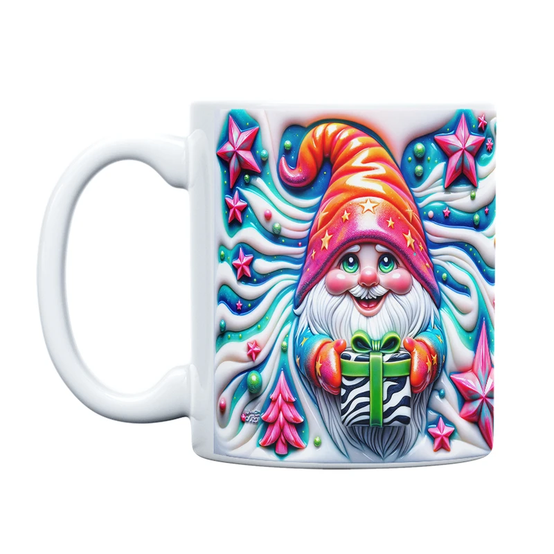 ماگ حس آمیزی طرح کریسمس مدل گنوم انرژی مثبت کد 23