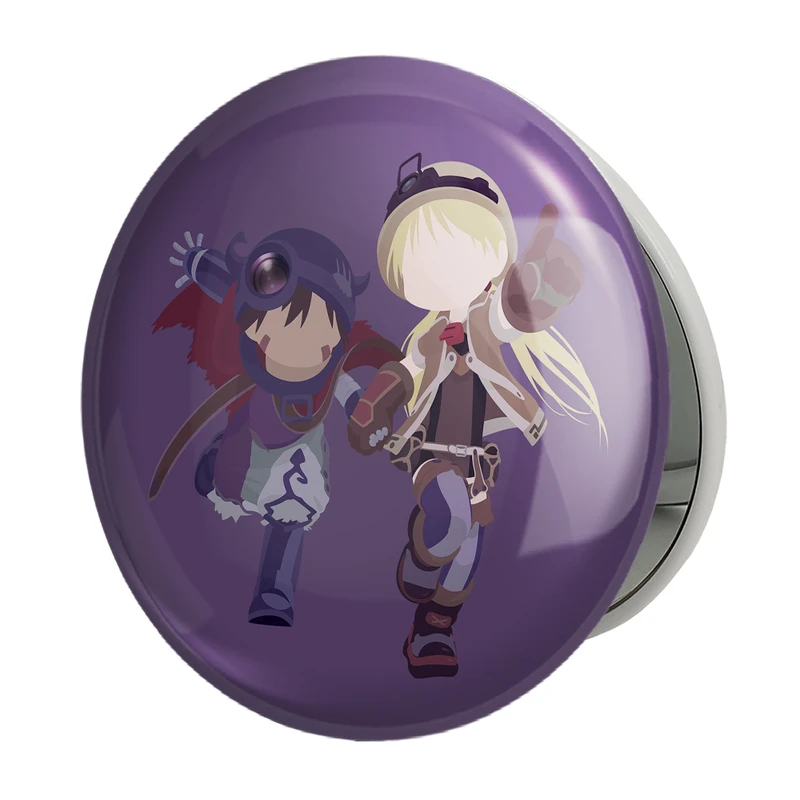آینه جیبی خندالو طرح ریگ و ریکو انیمه ساخته شده پرتگاه Made in Abyss مدل تاشو کد 22079 