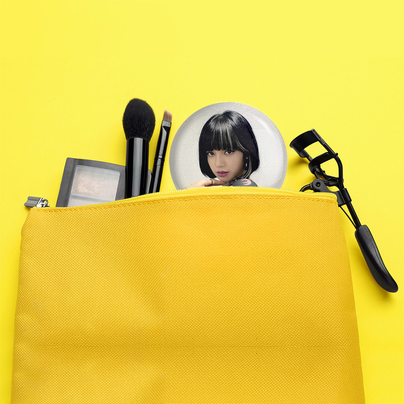 آینه جیبی خندالو مدل لیسا بلک پینک Black Pink  کد 14267