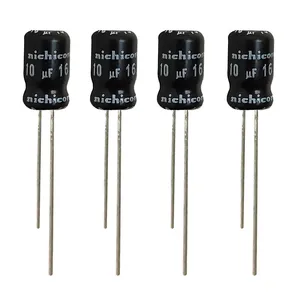 خازن الکترولیت 10 میکروفاراد 16 ولت نیچیکون مدل SK-1016 بسته 4 عددی