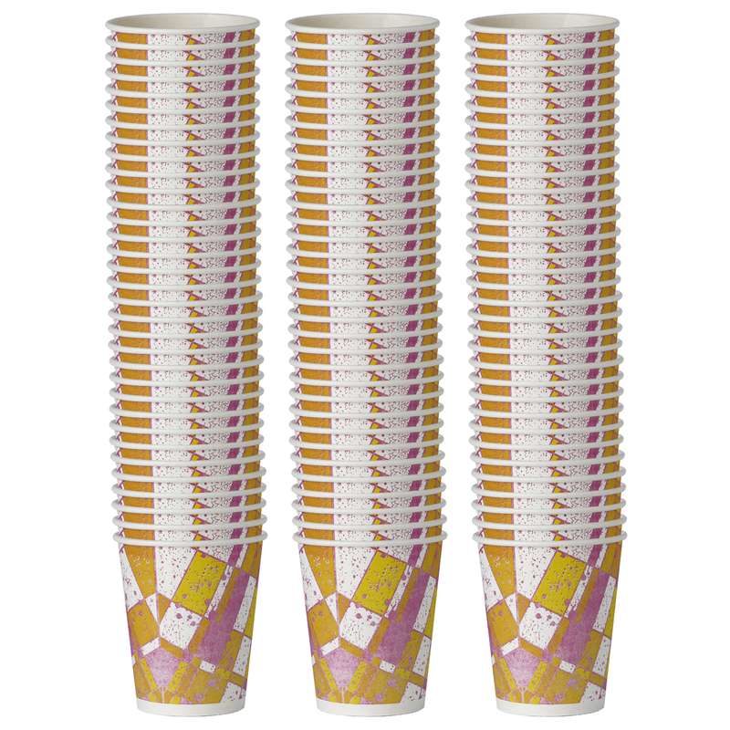 لیوان یکبار مصرف مدل کاغذی الوان بسته 100 عددی