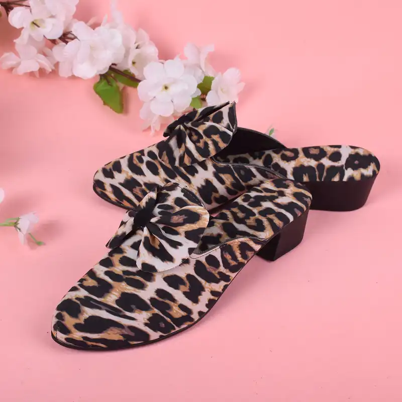 صندل زنانه نیکتا مدل پلنگی NCF.2537