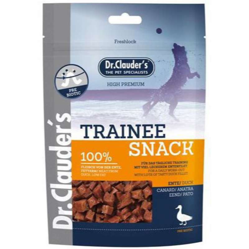 غذای تشویقی سگ برند دکتر کلادرز مدل trainee snack وزن 80 گرم