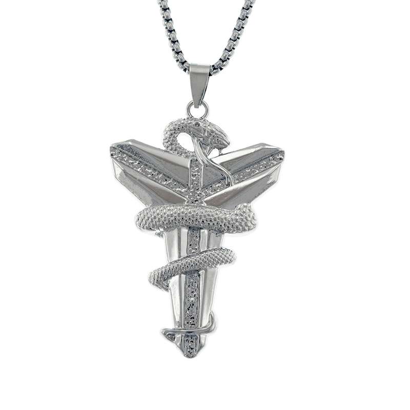 گردنبند مردانه برانت مدل مار محافظ پیکان تیر وایکینگ