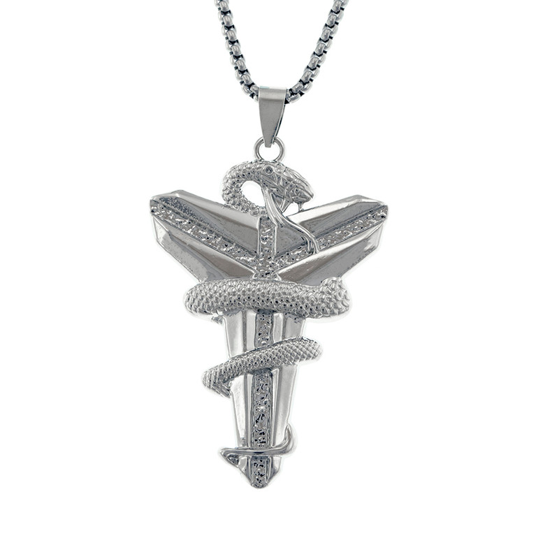 گردنبند مردانه برانت مدل مار محافظ پیکان تیر وایکینگ