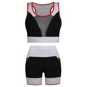 ست نیم تنه و شلوارک ورزشی زنانه مدل جیبدار کد 5229-534