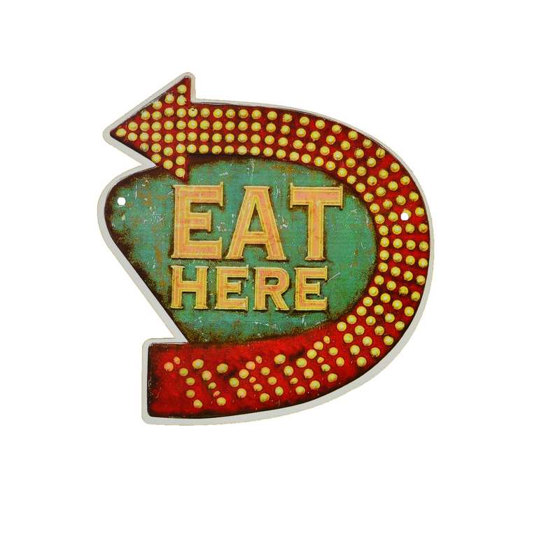 دیوارکوب طرح Eat here