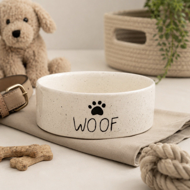 ظرف آب و غذای سگ مدل woof