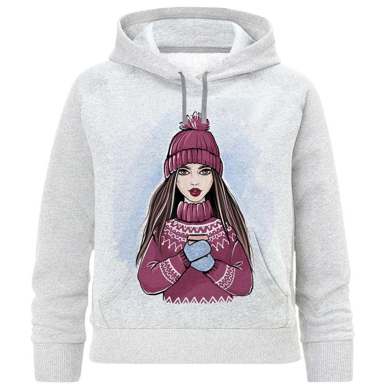 هودی دخترانه مدل دختربرفی F1035